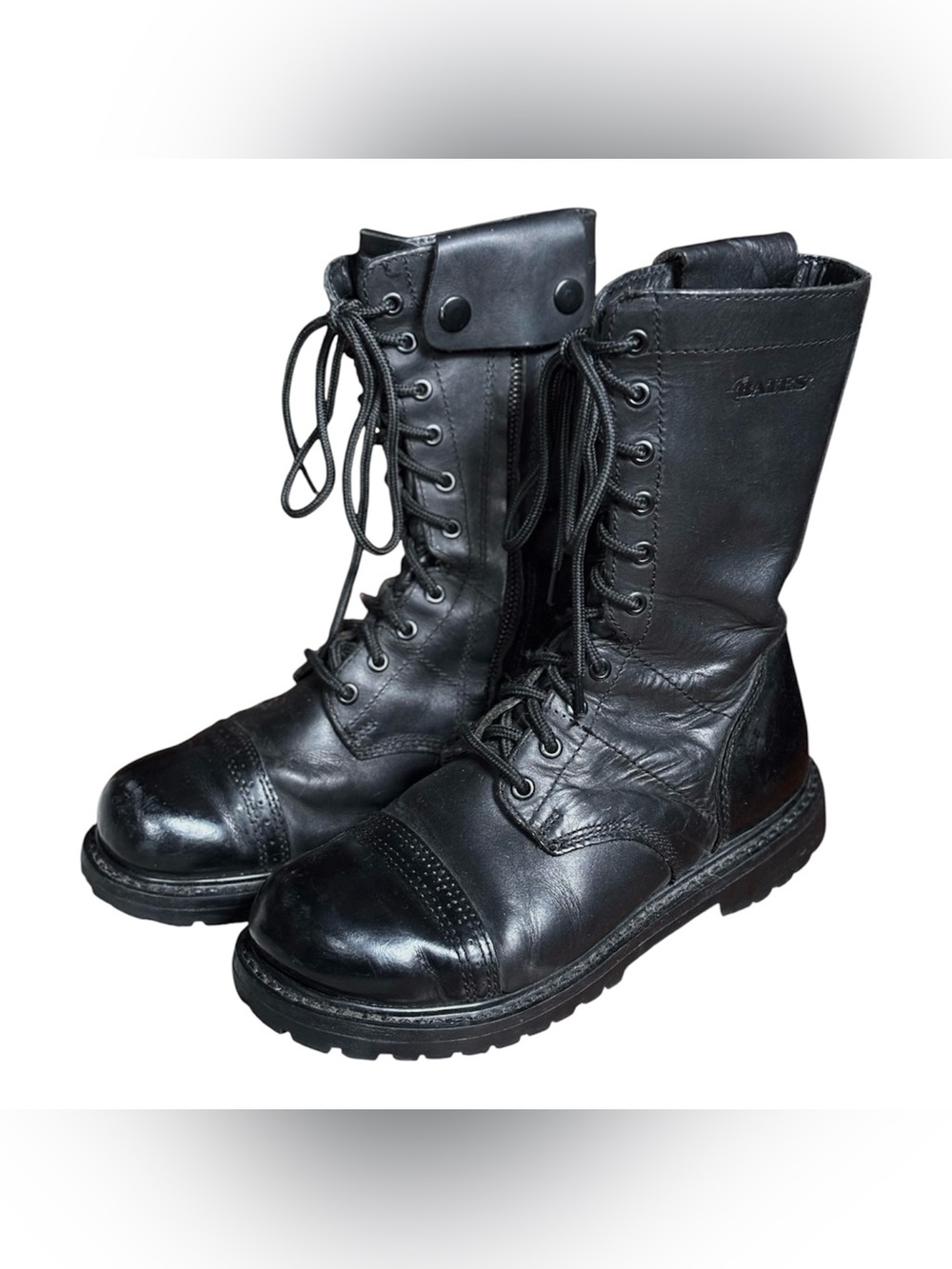 Vintage Bates real leather combat boots